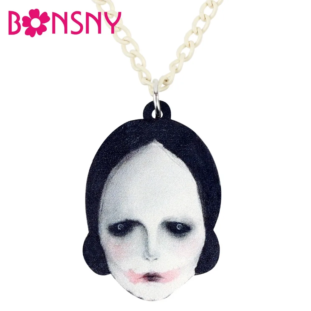 Bonsny Acrylic Halloween Festival Horrible Doll Necklace Pendant Chain Choker Punk Jewelry For Women Girls Accessories Wholesale
Bonsny Acrylic Halloween Festival Horrible Doll Necklace Pendant Chain Choker Punk Jewelry For Women Girls Accessories Wholesale