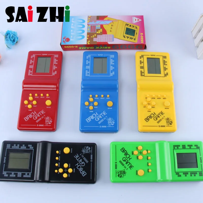 Saizhi классические тетрис Ручной ЖК электронные игровые игрушки веселые кирпичные