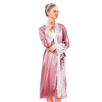 Herislim Fashion Dressing Gown Women Silk Spring Summer Long Robes Bride Bridesmaid Robe Kimono Satin Sexy Lace Trim Sleepwear
Herislim Fashion Dressing Gown Women Silk Spring Summer Long Robes Bride Bridesmaid Robe Kimono Satin Sexy Lace Trim Sleepwear