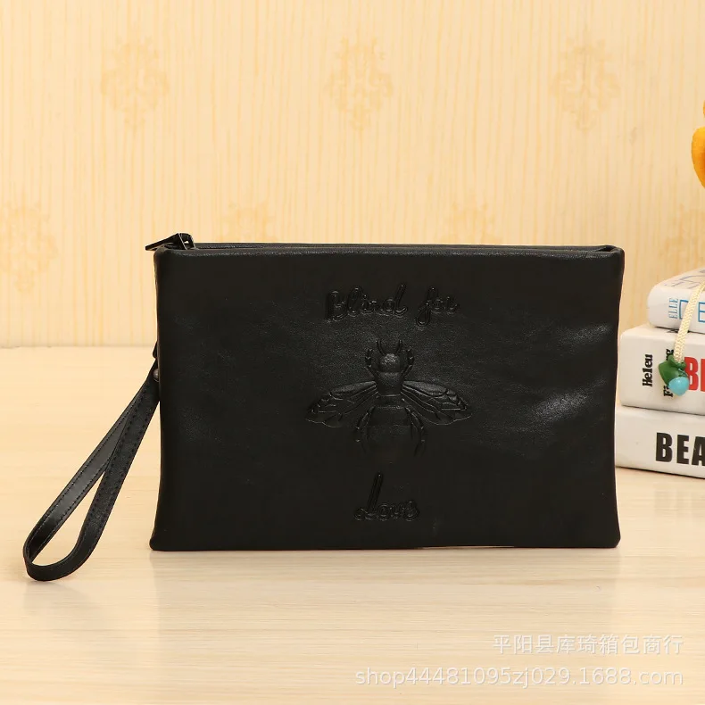 Фото Новая мужская кожаная сумочка-клатч мужской Корейский досуг клатч деловая сумка