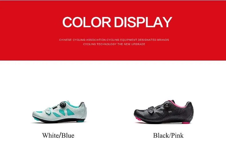 Santic Cycling Shoes Road Women 2018 Pro Bike Shoes Self-Locking Breathable Athletic Bicycle Shoes Sneakers Sapatilla Ciclismo LS17006-10