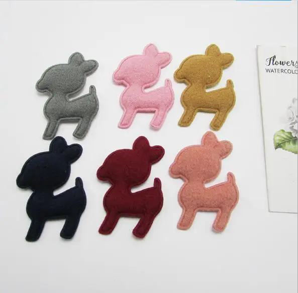 50pcs/lot 3.5cm Mixed Padded Furry Felt Deer Shape Appliques For Kid Headwear Accessories, Children garment Decoration
50pcs/lot 3.5cm Mixed Padded Furry Felt Deer Shape Appliques For Kid Headwear Accessories, Children garment Decoration