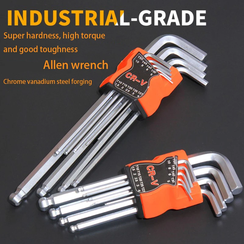 Pozidriv flat ball wrench 9pcs hex wrench Household tools repair tools hand tool set Double End Allen wrench
Pozidriv flat ball wrench 9pcs hex wrench Household tools repair tools hand tool set Double End Allen wrench