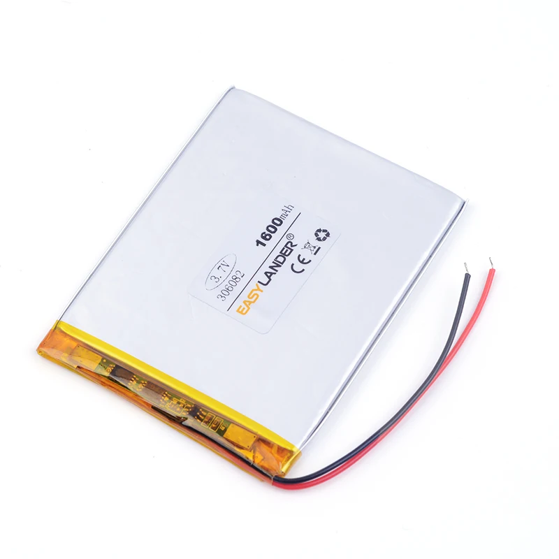 Полимерная литиевая батарея 306082 1600 мАч для GPS PSP DVD PAD Электронная книга планшетный ПК Внешний аккумулятор Naptop 036082
Полимерная литиевая батарея 306082 1600 мАч для GPS PSP DVD PAD Электронная книга планшетный ПК Внешний аккумулятор Naptop 036082