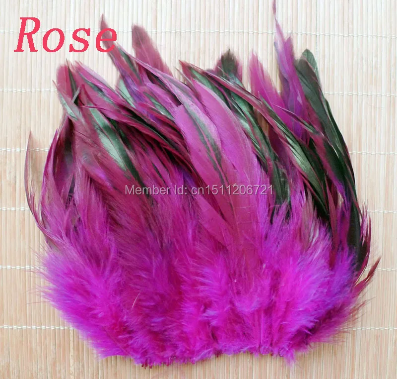 100pcs Rose Color Rooster Plumes 12.5-20cm for DIY Crafts Shoe Clothing jewelry Decorations Pheasant Tail Chicken Feathers
100pcs Rose Color Rooster Plumes 12.5-20cm for DIY Crafts Shoe Clothing jewelry Decorations Pheasant Tail Chicken Feathers