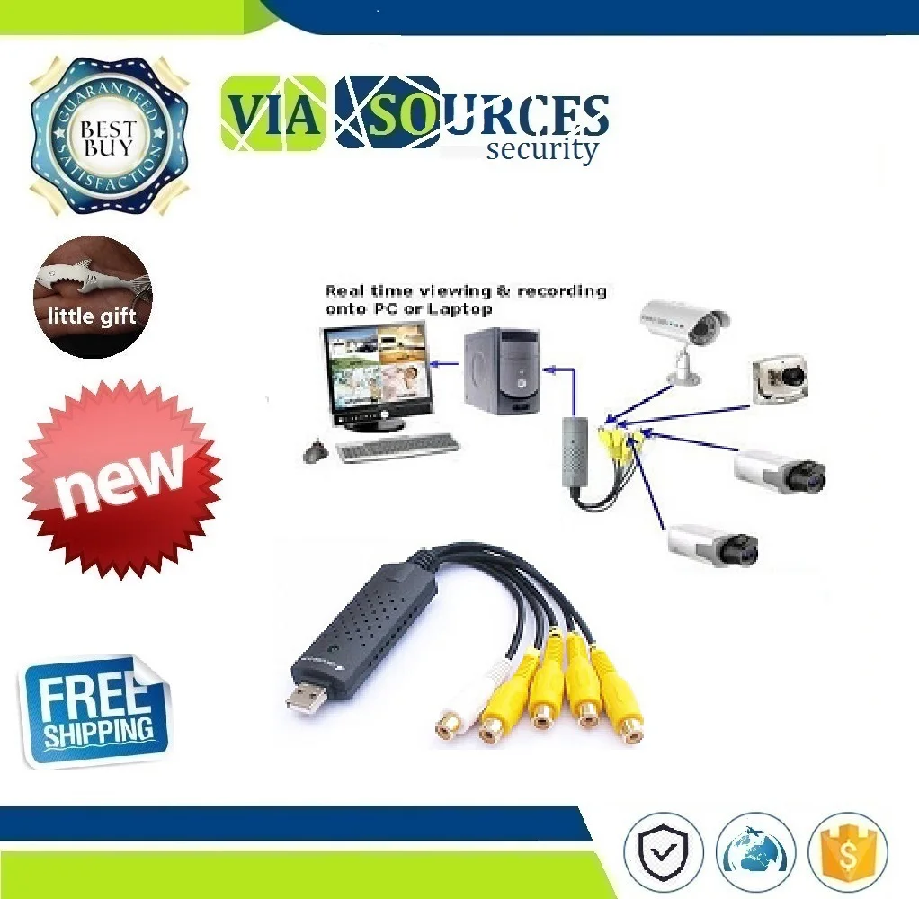 4 канальный USB захвата видео карта DVR для монитор камеры CCTV DVD 4CH Usb dvr карты Совет VHS