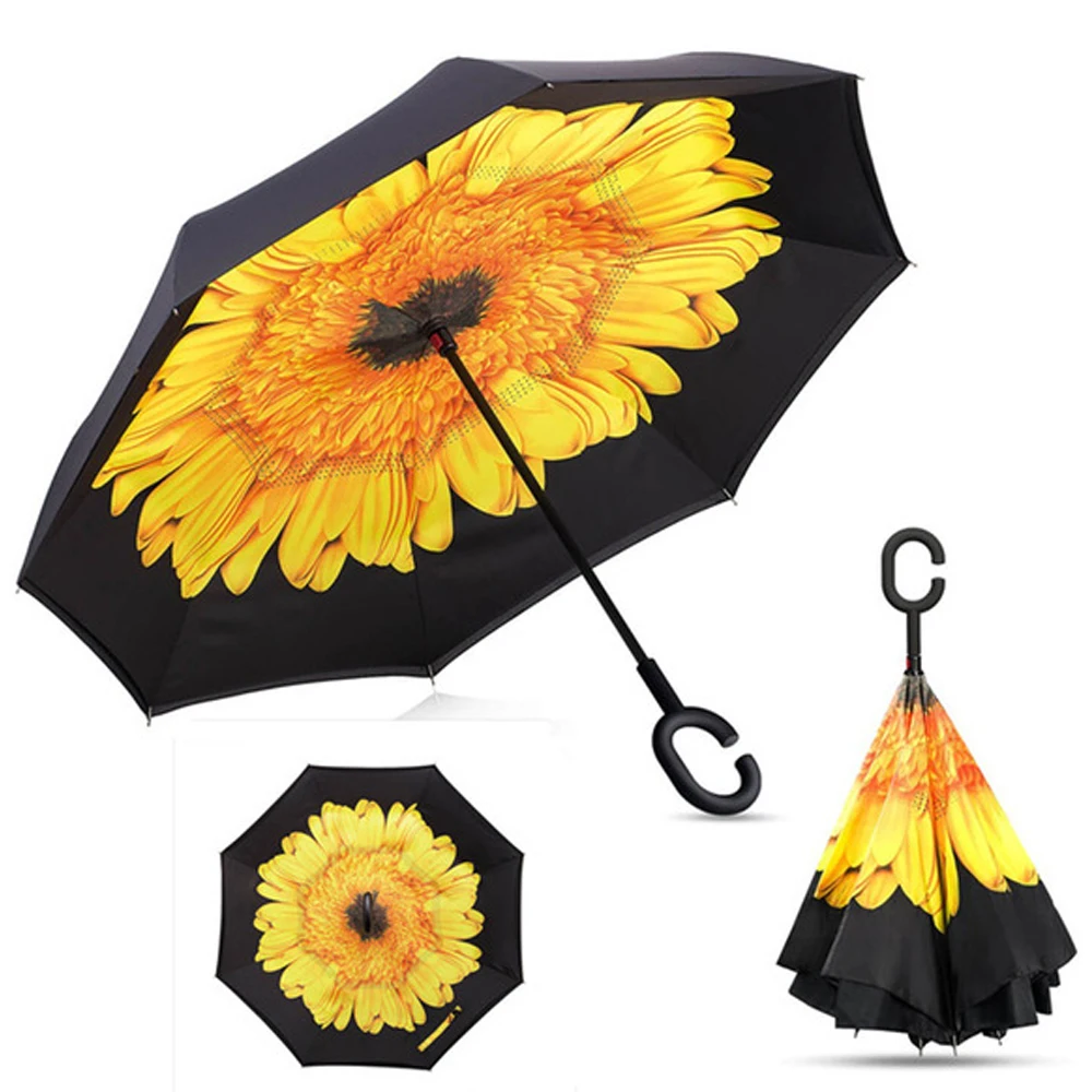 Windproof Reverse umbrella Long Shank Inverted Double Layer Creative Self Stand Rain Protection Umbrella FreeShipping
Windproof Reverse umbrella Long Shank Inverted Double Layer Creative Self Stand Rain Protection Umbrella FreeShipping