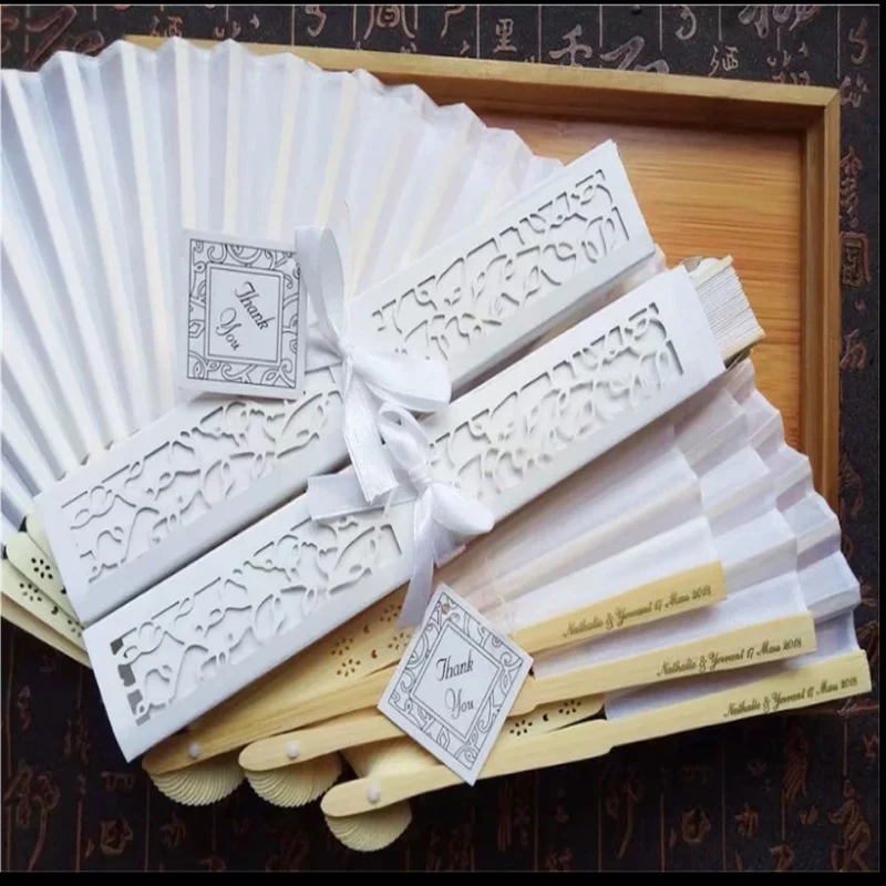 200pcs/lot Customized Printing Hand Fans Spun Silk Wedding Fans +Laser-Cut Gift Box Wedding Gifts
200pcs/lot Customized Printing Hand Fans Spun Silk Wedding Fans +Laser-Cut Gift Box Wedding Gifts