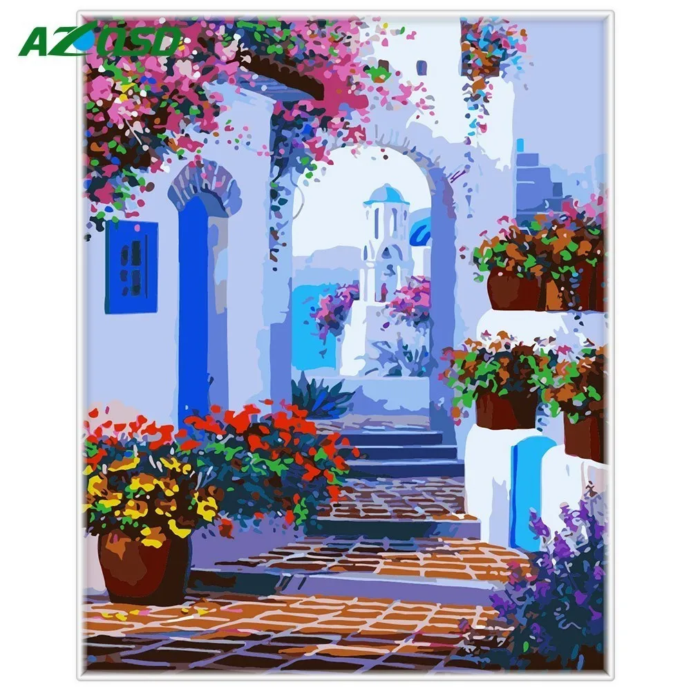 AZQSD Courtyard DIY Painting By Numbers Modern Home Wall Art Picture Hand Painted Oil Painting For Room Artwork 40*50
AZQSD Courtyard DIY Painting By Numbers Modern Home Wall Art Picture Hand Painted Oil Painting For Room Artwork 40*50