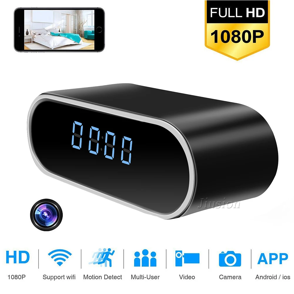 HD 1080P Table Clock Alarm Micro Wifi Camcorder DV DVR IR Night Vision Motion Sensor Detection IP Camera Home Security Recorder
HD 1080P Table Clock Alarm Micro Wifi Camcorder DV DVR IR Night Vision Motion Sensor Detection IP Camera Home Security Recorder