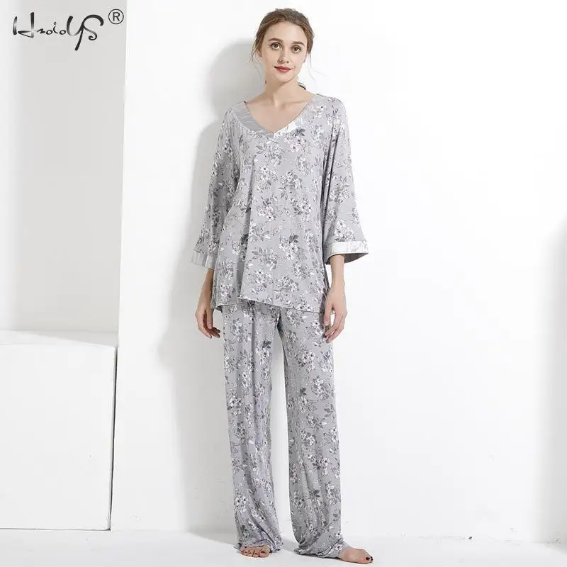 Women's Pajamas Set Sleepwear Suit Long Sleeve Shirts Winter Autumn Home Wear Mujer Femal Underwear Floral Pyjamas Sets
Women's Pajamas Set Sleepwear Suit Long Sleeve Shirts Winter Autumn Home Wear Mujer Femal Underwear Floral Pyjamas Sets