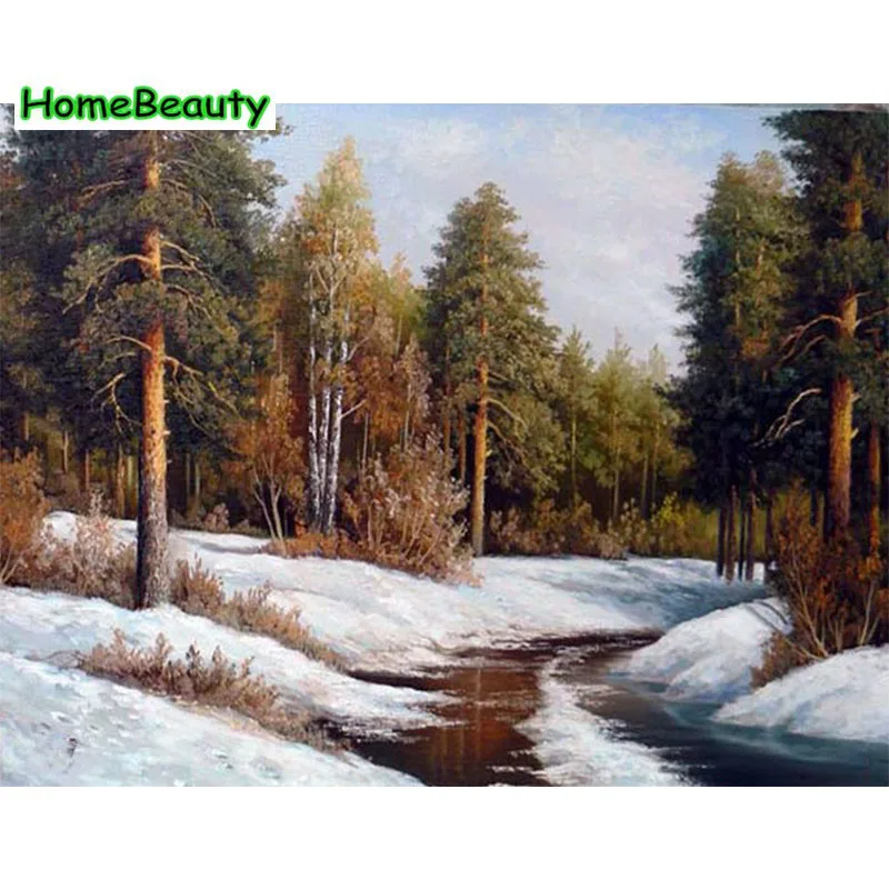 Painting calligraphy wall decoration Modular picture by number hand painting snow forest drawing coloring by number craft E930
Painting calligraphy wall decoration Modular picture by number hand painting snow forest drawing coloring by number craft E930
