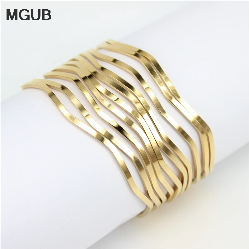 MGUB 10pcs/set stainless steel jewelry bracelet Gold color male and female minimalist jewelry excellent 3mm
MGUB 10pcs/set stainless steel jewelry bracelet Gold color male and female minimalist jewelry excellent 3mm