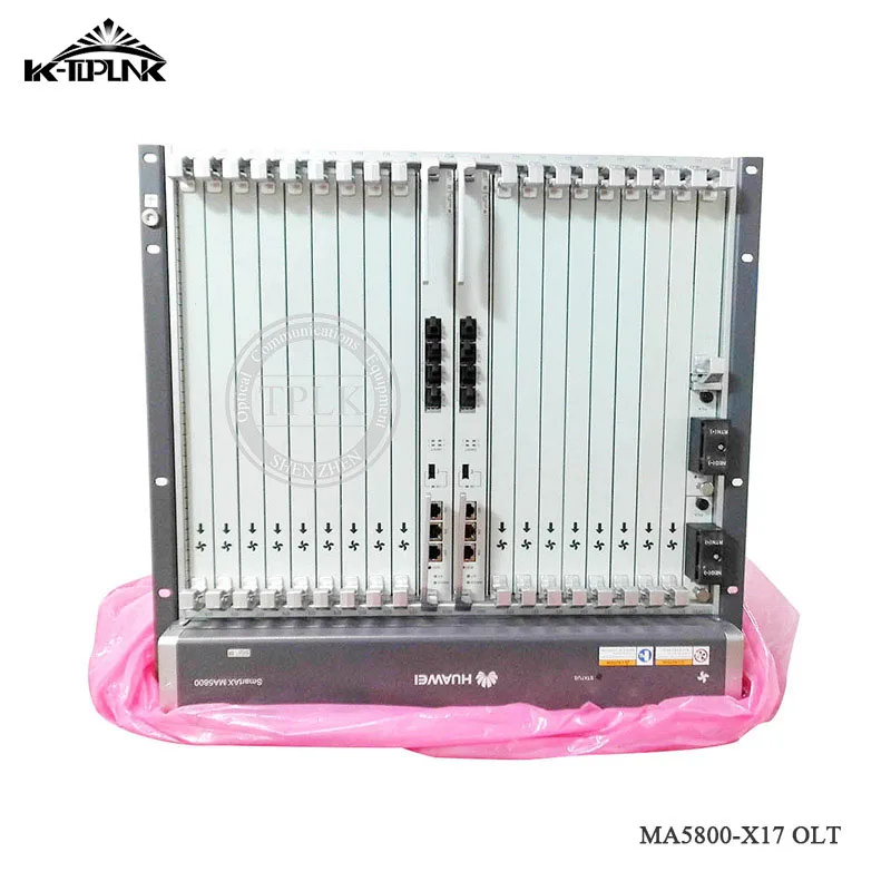 Hua Wei MA5800-X17 OLT Opitcal Line Terminal with 2* MPLA 4*10G ports Control and 2*PILA DC power boards , 16 ports GPHF C+board
Hua Wei MA5800-X17 OLT Opitcal Line Terminal with 2* MPLA 4*10G ports Control and 2*PILA DC power boards , 16 ports GPHF C+board
