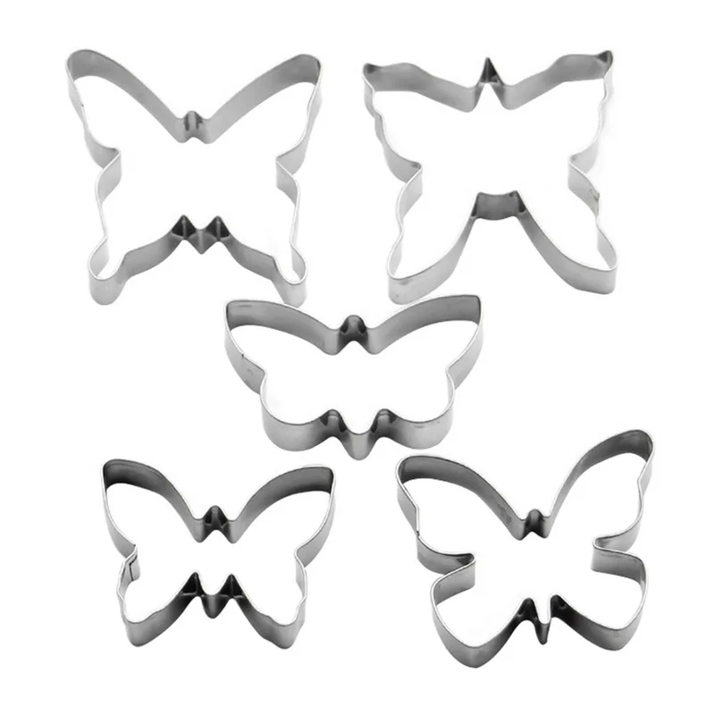 5Pcs/Set Stainless Steel Cookie Molds Butterfly Shape Cookie Cutter Biscuit Mold DIY Food Kitchen Accessories
5Pcs/Set Stainless Steel Cookie Molds Butterfly Shape Cookie Cutter Biscuit Mold DIY Food Kitchen Accessories