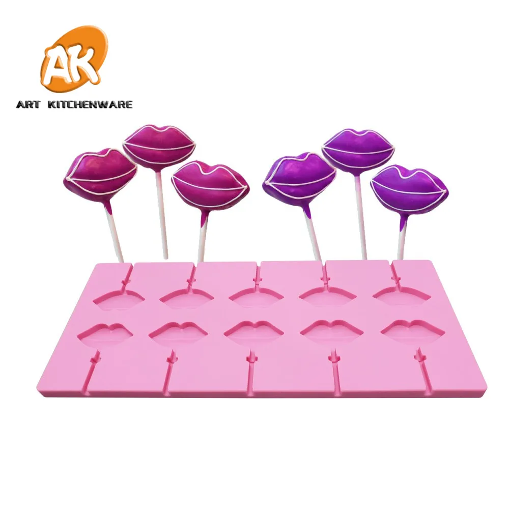 10 Cavities Lollipop Lip Silicone Mold Chocolate Fondant Molds Sugarcraft Cake Molds Cake Decorating Tool Baking Accessories
10 Cavities Lollipop Lip Silicone Mold Chocolate Fondant Molds Sugarcraft Cake Molds Cake Decorating Tool Baking Accessories