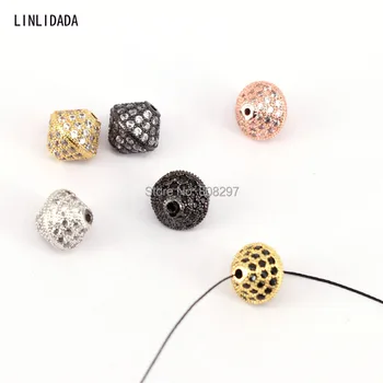 10Pcs Multi-color Copper Micro Pave CZ Spacer Beads Charms Fit For Bracelets Necklaces Making
10Pcs Multi-color Copper Micro Pave CZ Spacer Beads Charms Fit For Bracelets Necklaces Making