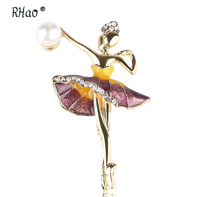 RHao Gymnastics Girl Brooches for Women Cute purple Enamel Ballet Dancing Girl brooches pins Princess Fairy Figure dress jewelry
RHao Gymnastics Girl Brooches for Women Cute purple Enamel Ballet Dancing Girl brooches pins Princess Fairy Figure dress jewelry