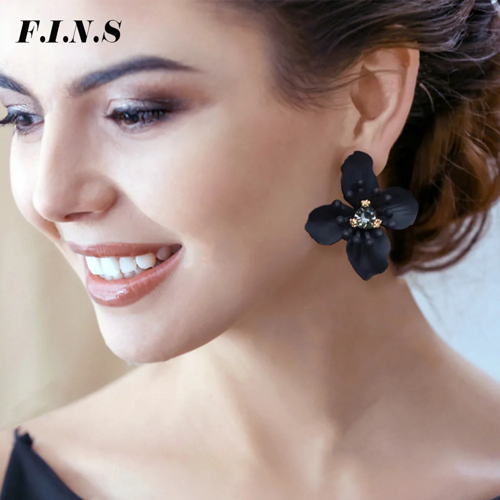 F.I.N.S Stud Earrings Black Flower Vintage Crystal Earrings Statement Brincos 2018 Jewelry Gifts for Women Pendientes Mujer Moda
F.I.N.S Stud Earrings Black Flower Vintage Crystal Earrings Statement Brincos 2018 Jewelry Gifts for Women Pendientes Mujer Moda