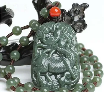 wholesale Natural Dark Green HETIAN Jades Pendant Carved Chinese qilin Lucky Amulet Pendants Necklace For men's fashion Jewelry
wholesale Natural Dark Green HETIAN Jades Pendant Carved Chinese qilin Lucky Amulet Pendants Necklace For men's fashion Jewelry