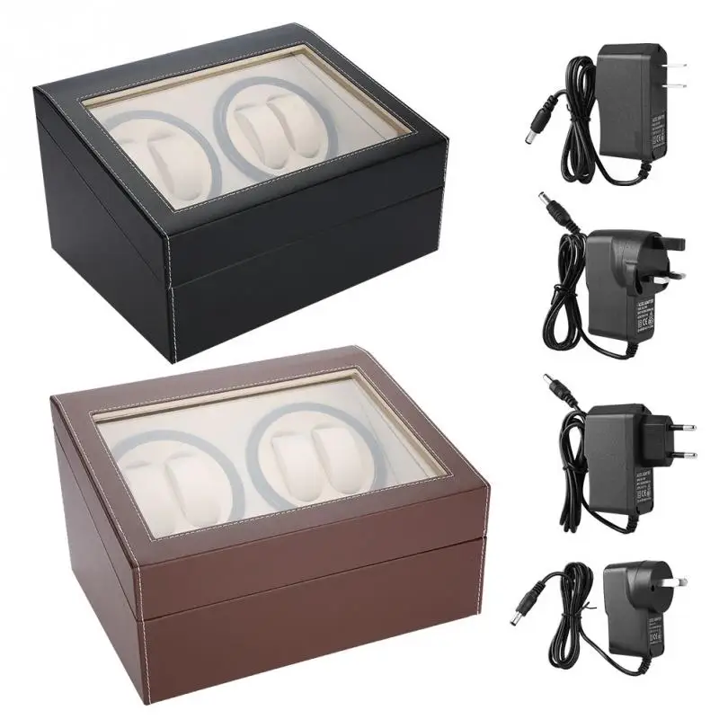 New Electric Watch Winder for 4 Automatic Watches 6 Grids Watch Storage Case Quiet Motor Multiple Rotation Watch Display Boxes
New Electric Watch Winder for 4 Automatic Watches 6 Grids Watch Storage Case Quiet Motor Multiple Rotation Watch Display Boxes