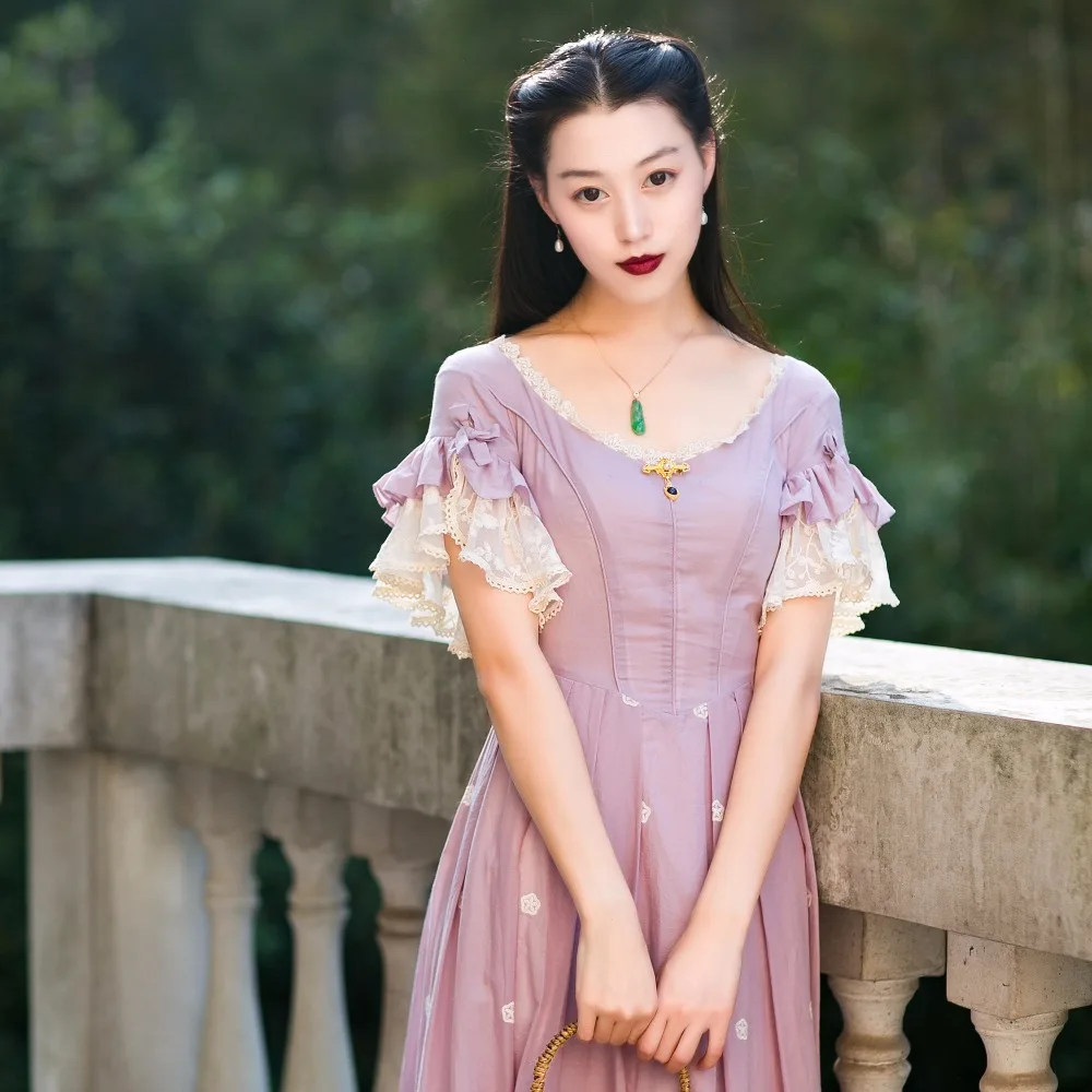 LYNETTE'S CHINOISERIE Summer Original Design Women Royal Vintage Lace Embroidery Slim Cotton Dresses
LYNETTE'S CHINOISERIE Summer Original Design Women Royal Vintage Lace Embroidery Slim Cotton Dresses