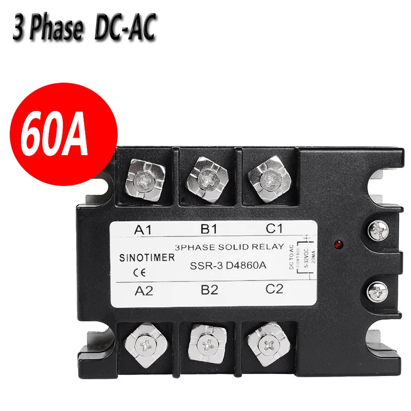3-фазное твердотельное реле SINOTIMER D4860A, SSR 60A DC-AC, 30-480 В переменного тока, выходной модуль, переключатель, реле
3-фазное твердотельное реле SINOTIMER D4860A, SSR 60A DC-AC, 30-480 В переменного тока, выходной модуль, переключатель, реле