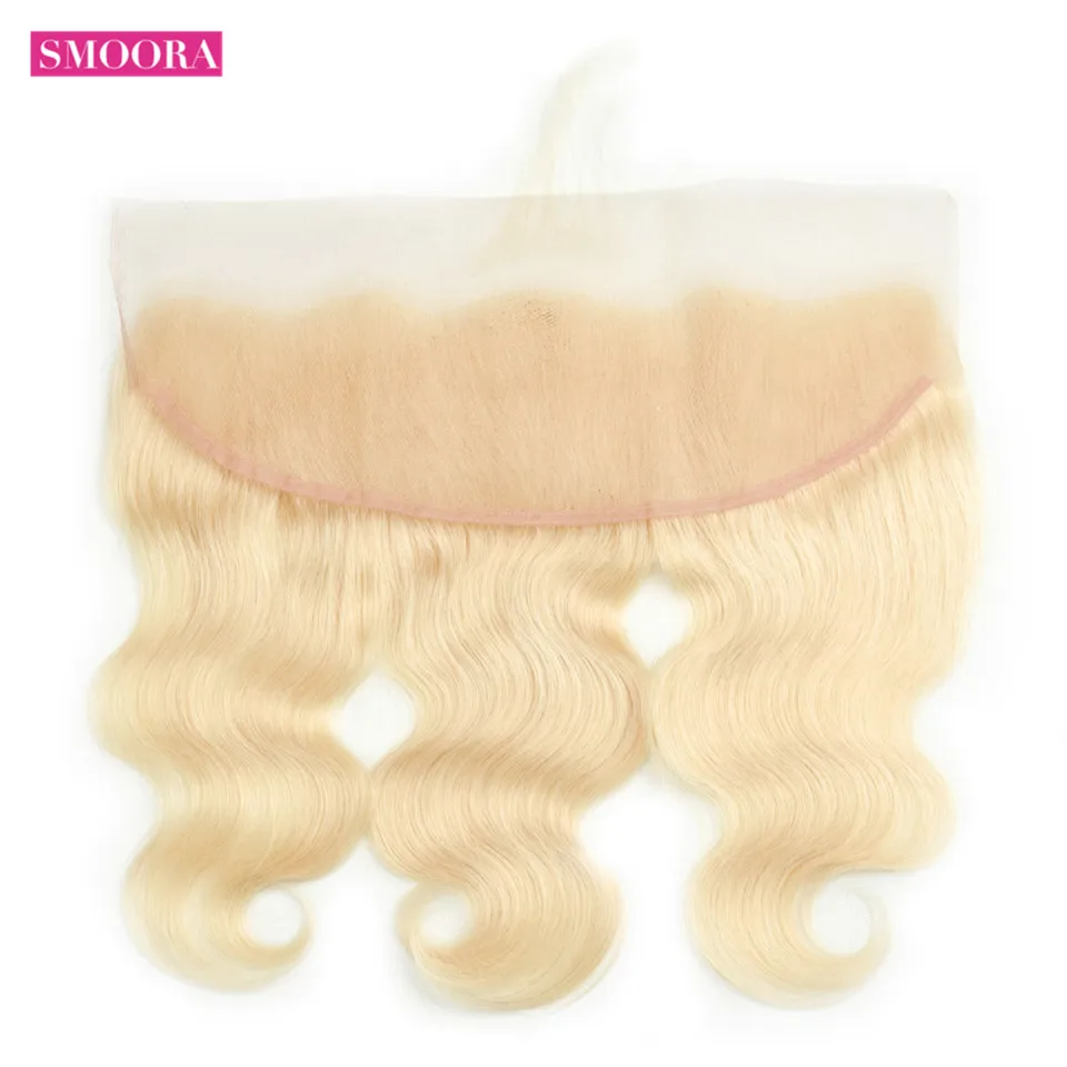 Brazilian Human Hair #613 Bleach Blonde Lace Frontal Closure 13x4 Free Part Body Wave Non Remy Light Blonde Lace Frontal 130%
Brazilian Human Hair #613 Bleach Blonde Lace Frontal Closure 13x4 Free Part Body Wave Non Remy Light Blonde Lace Frontal 130%