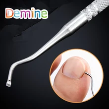 Demine coupe-ongles Double tête en acier inoxydable pédicure tache incarnée sûre orteil protecteur Lifter chaussures civière chaussure soin outil(China)