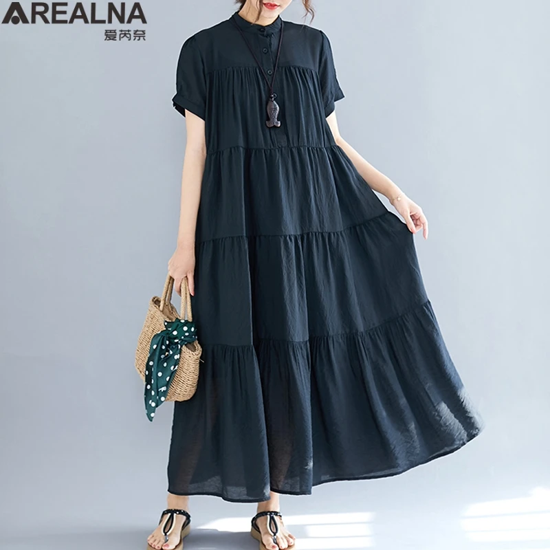 Plus Size summer Women maxi Dress Big Size Female Vestido Sundress Loose Lady Elegant Pleated Spliced long dresses party dress
Plus Size summer Women maxi Dress Big Size Female Vestido Sundress Loose Lady Elegant Pleated Spliced long dresses party dress