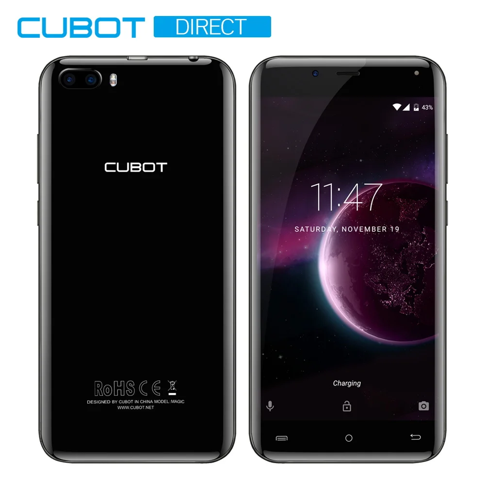 

Cubot Magic Cellphone 5.0" HD Curved Display Original Android 7.0 MT6737 Quad Core 3GB+16GB Smartphone 4G LTE Rear Dual Camera