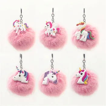 New 8cm Cute cartoon Unicor Fur Ball Plush Keychain animal bag Pendant Key ring Holder Rabbit wool Handbag Charm
New 8cm Cute cartoon Unicor Fur Ball Plush Keychain animal bag Pendant Key ring Holder Rabbit wool Handbag Charm