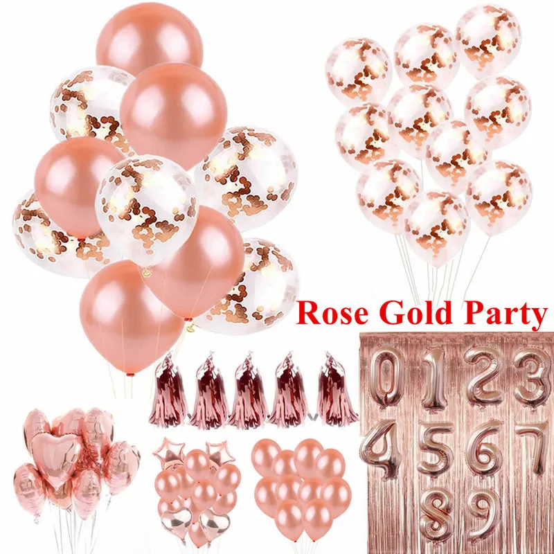 Wedding Decoration Party Decoration Rose Gold Birthday Party Decorations Kids/Adult Confetti Balloon Babyshower Boda Decoracion
Wedding Decoration Party Decoration Rose Gold Birthday Party Decorations Kids/Adult Confetti Balloon Babyshower Boda Decoracion