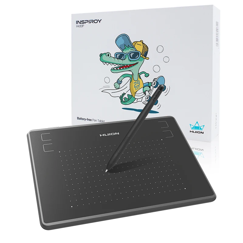 Графический планшет Huion 4x3 дюйма H430P графический для рисования цифровой 4096