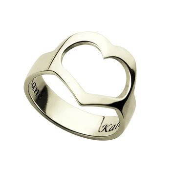 Wholesale Love Jewelry Engraved Any Name Ring in Silver Personalized Heart Ring Keep Love To Your Heart Best Gift For Women
Wholesale Love Jewelry Engraved Any Name Ring in Silver Personalized Heart Ring Keep Love To Your Heart Best Gift For Women