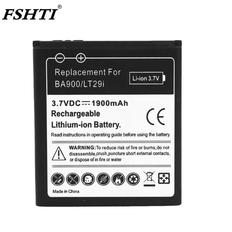 Аккумулятор для Sony BA900 батарея Ericsson Xperia TX LT29i/J ST26i/L S36h C2105 E1 J L M C2104 C1904 C1905 | Мобильные
