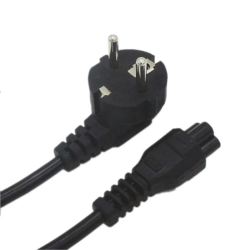 

EU European Power Cord Euro IEC C5 Cloverleaf Power Lead Cable 1.2m 4ft 1.5m 5ft Electric Wire For Notebook Laptop AC Adapters