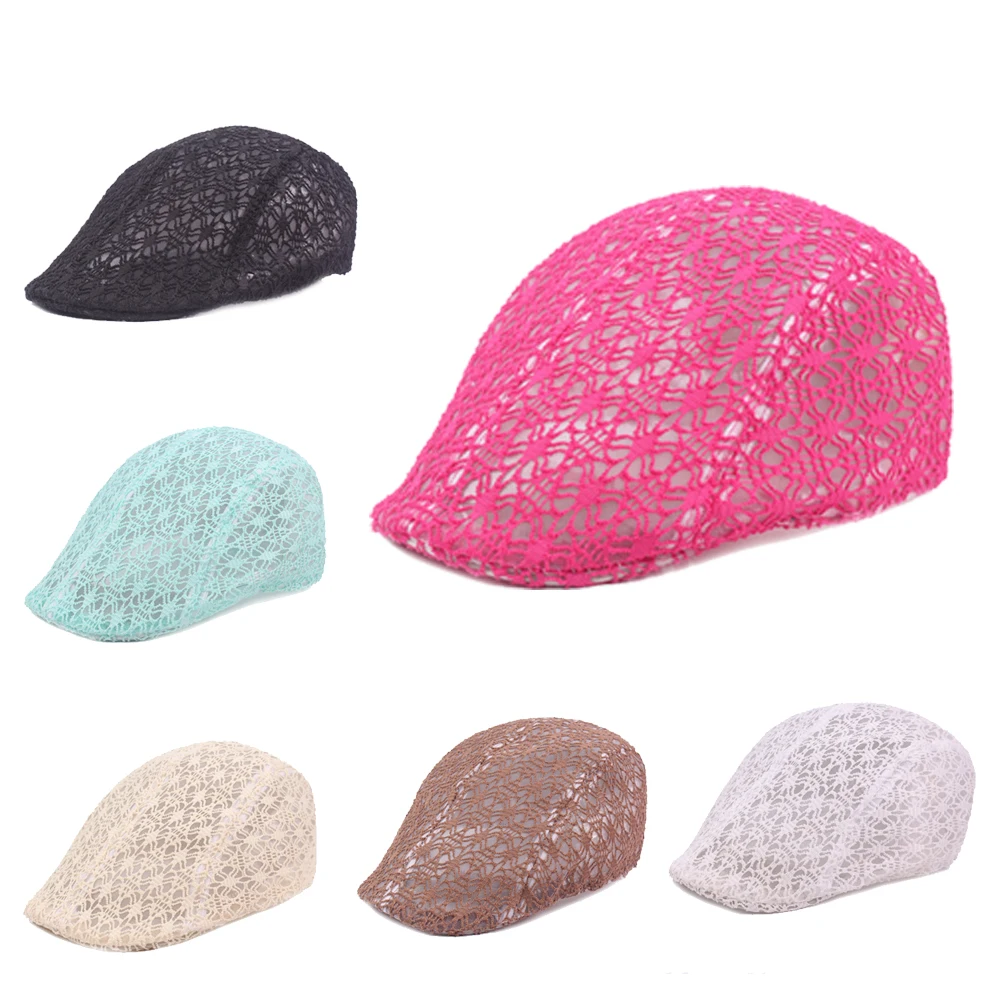 Women Newsboy Hat Girls Lace Beret Ladies Mesh Cap Summer Breathable Cabbie Driving Sunscreen Caps Female Casual Gatsby Hat 60CM
Women Newsboy Hat Girls Lace Beret Ladies Mesh Cap Summer Breathable Cabbie Driving Sunscreen Caps Female Casual Gatsby Hat 60CM