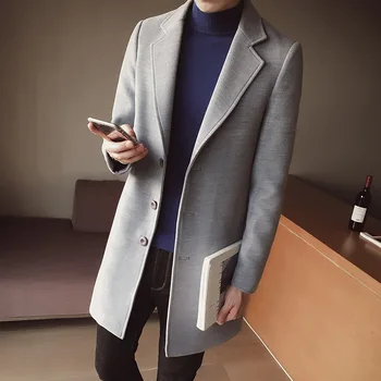 Paragraph dust coat grows in autumn winter new men of cultivate one's morality woollen overcoat woolen cloth coat of England
Paragraph dust coat grows in autumn winter new men of cultivate one's morality woollen overcoat woolen cloth coat of England