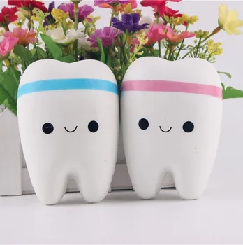

1pc Adorable Jumbo Tooth Squishy Toy 11cm Simulation Cute Teeth Soft Squishy Super Slow Rising Squeeze Bread Kids Toys Gifts #YL