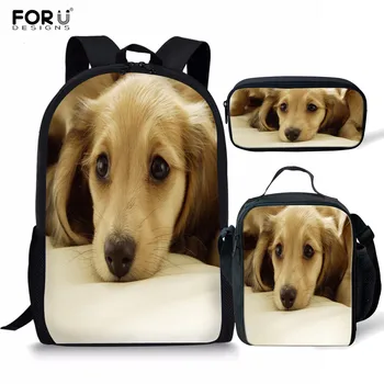 FORUDESIGNS 3pcs/set Companion Dog Pattern School Bags for Girls Orthopedic Schoolbag Primary Children Bookbag Pencil Case Child 
FORUDESIGNS 3pcs/set Companion Dog Pattern School Bags for Girls Orthopedic Schoolbag Primary Children Bookbag Pencil Case Child