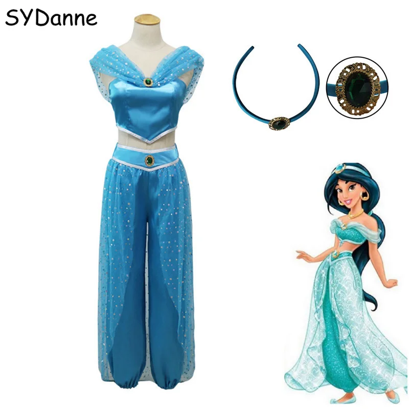 Adult Aladdin and The Magic Lamp Cosplay Costume Aladdin Princess Jasmine Top Set Suit Belly Dancer Fancy Dress Party For Girls
Adult Aladdin and The Magic Lamp Cosplay Costume Aladdin Princess Jasmine Top Set Suit Belly Dancer Fancy Dress Party For Girls
