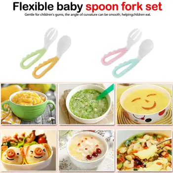 Bendable Baby Spoon Fork Set Toddler Infant Learning Tableware Flatware Utensils Kids Cutlery with Storage Box
Bendable Baby Spoon Fork Set Toddler Infant Learning Tableware Flatware Utensils Kids Cutlery with Storage Box