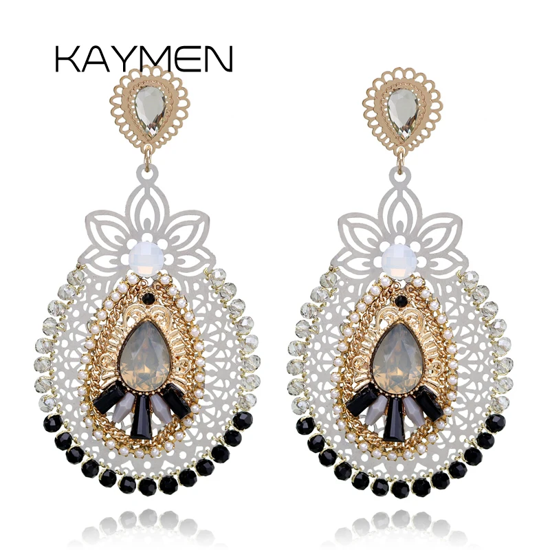 KAYMEN New Arrival Water-drop Shape Crystals Earrings For Women Golden Plated Handmade Dangle Drop Earrings Party EA-03259
KAYMEN New Arrival Water-drop Shape Crystals Earrings For Women Golden Plated Handmade Dangle Drop Earrings Party EA-03259