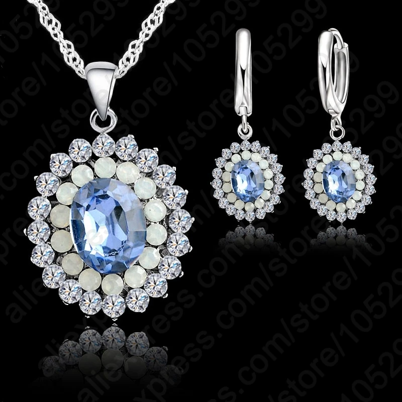 Women's/Girl's Jewelry Set CZ Crystals Chain Necklace Earrings Wedding Party Cubic Zircon Jewelry Sets 925 Silver Necklace Gift
Women's/Girl's Jewelry Set CZ Crystals Chain Necklace Earrings Wedding Party Cubic Zircon Jewelry Sets 925 Silver Necklace Gift