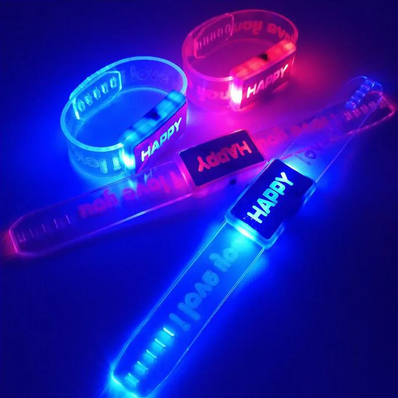 Electric Light Up Luminous Flashing Happy Bracelet Festival Rave Watch Led Lighting Up Toys Party Christmas Gifts
Electric Light Up Luminous Flashing Happy Bracelet Festival Rave Watch Led Lighting Up Toys Party Christmas Gifts