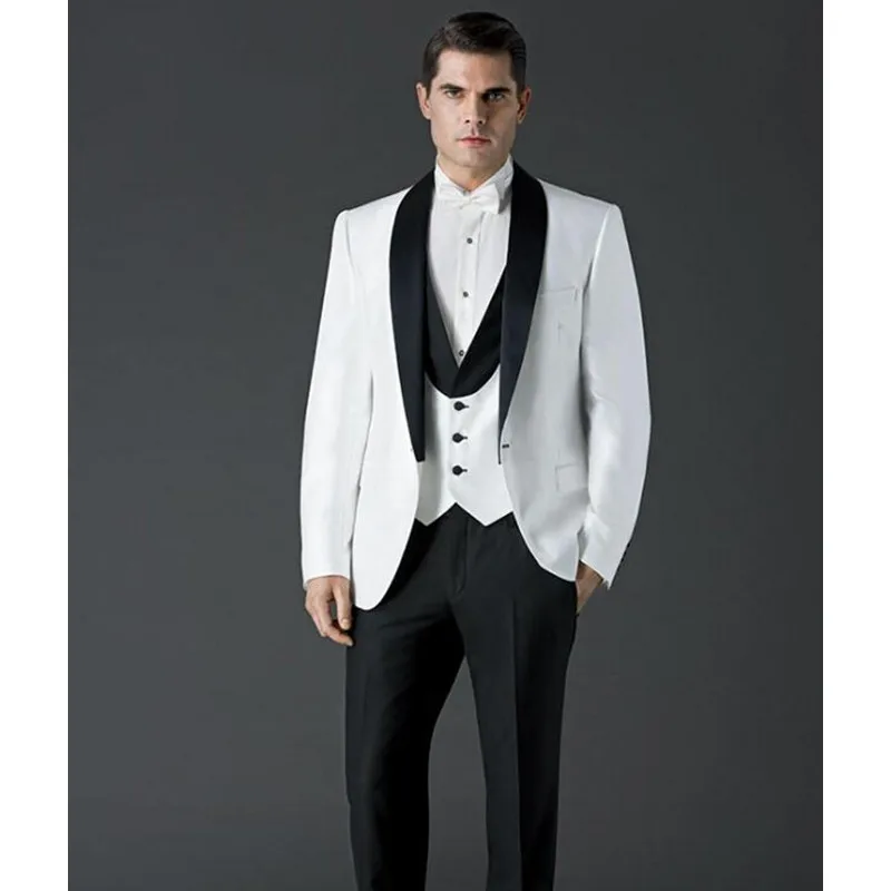Custom MadeGroomsmen Shawl Black Lapel Groom Tuxedos One Button Men Suits Wedding Best Man Blazer (Jacket+Pants+Tie+Vest) A203
Custom MadeGroomsmen Shawl Black Lapel Groom Tuxedos One Button Men Suits Wedding Best Man Blazer (Jacket+Pants+Tie+Vest) A203