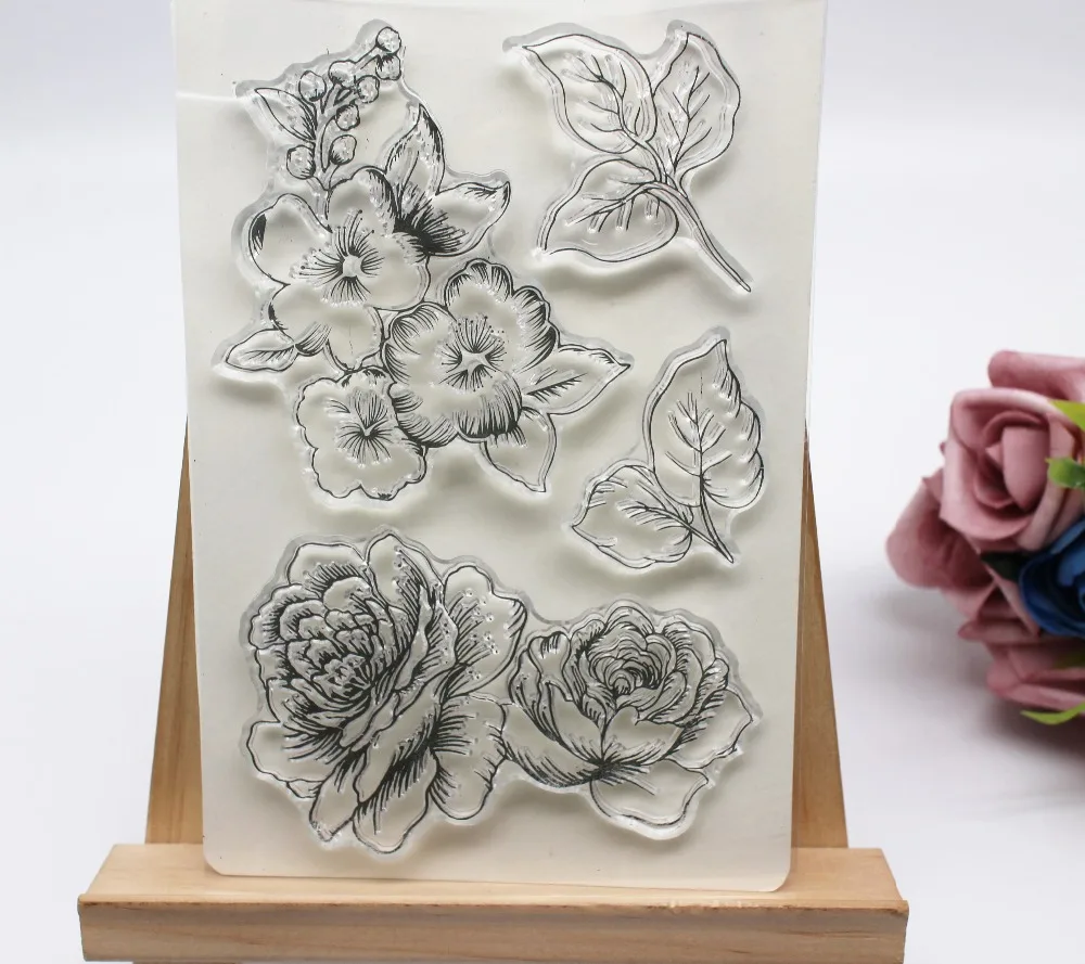 Rose Transparent Clear Stamp clear FLOWER&LEAF Silicone Stamp/Seal For DIY Scrapbooking photo album Decorative clear stamp
Rose Transparent Clear Stamp clear FLOWER&LEAF Silicone Stamp/Seal For DIY Scrapbooking photo album Decorative clear stamp