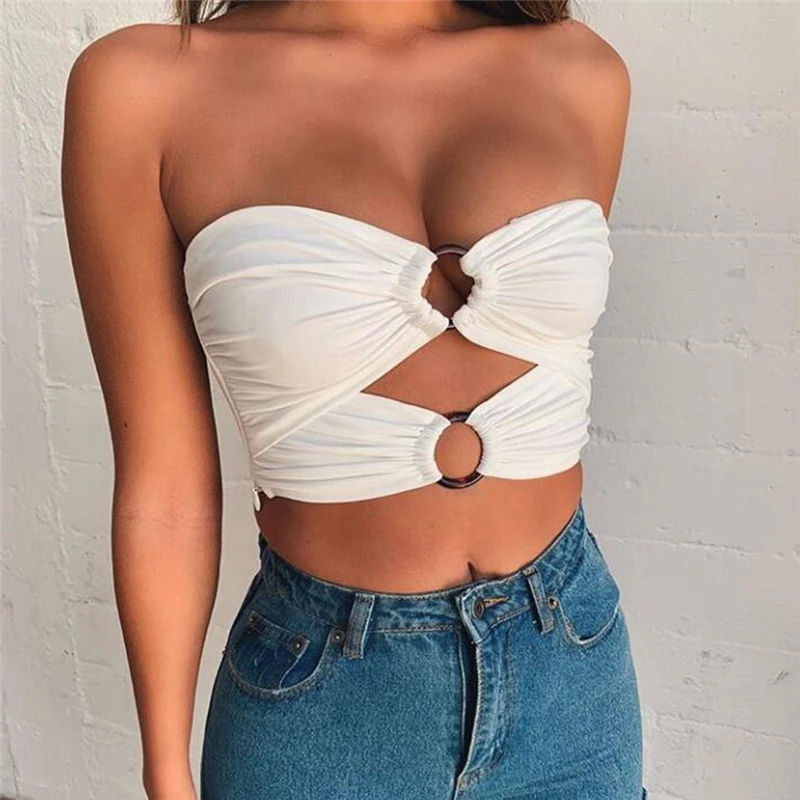 Women Sexy Summer Bandage Crop Top Sleeveless Bodycon Tank Elegant Strapless Tee Dames Evening Party Club tunique femme Clubwear
Women Sexy Summer Bandage Crop Top Sleeveless Bodycon Tank Elegant Strapless Tee Dames Evening Party Club tunique femme Clubwear