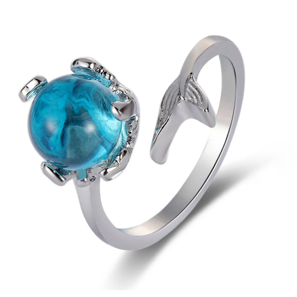 1PCs Hot Sale Opening Silver Blue Crystal Mermaid Bubble Rings for Women Girls Gift Statement Jewelry Adjustable Size Free Ship
1PCs Hot Sale Opening Silver Blue Crystal Mermaid Bubble Rings for Women Girls Gift Statement Jewelry Adjustable Size Free Ship
